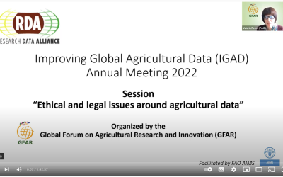 Ethical and Legal Issues Around Agricultural Data IGAD 2022 GFAR session