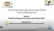 Ethical and Legal Issues Around Agricultural Data IGAD 2022 GFAR session